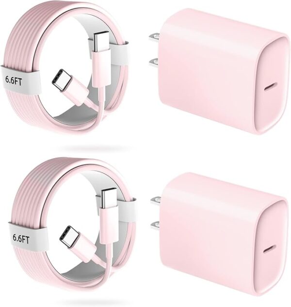 Cargador para Iphone 35W Tipo C Rosa - Image 2