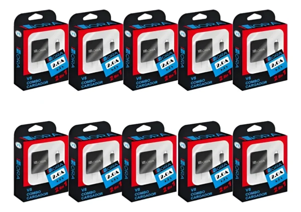 Cargador V8 2.0A GAR064 1HORA 100 Piezas
